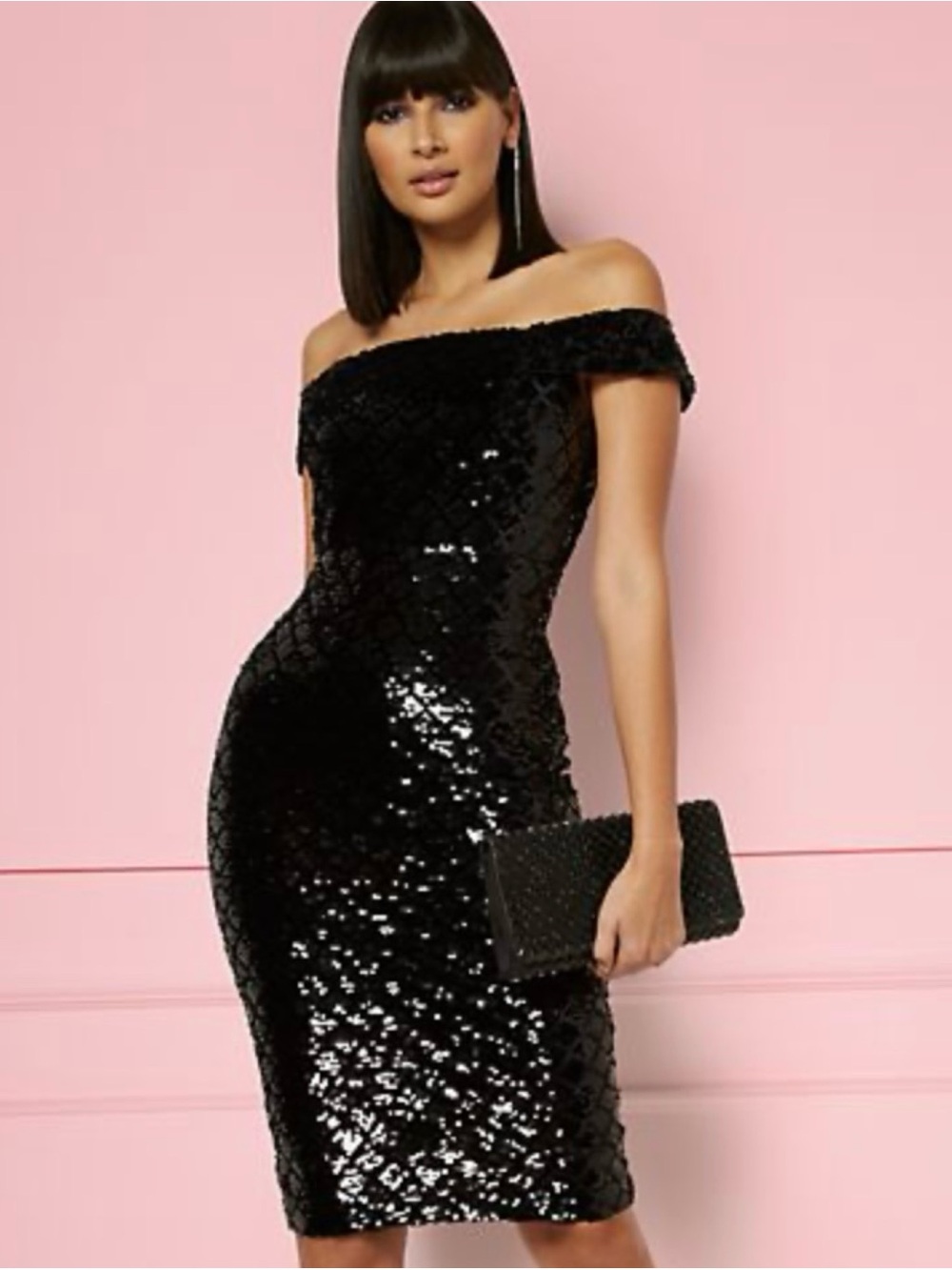 Caitriona Sequin Sheath Dress - Eva
Mendes Party Collection